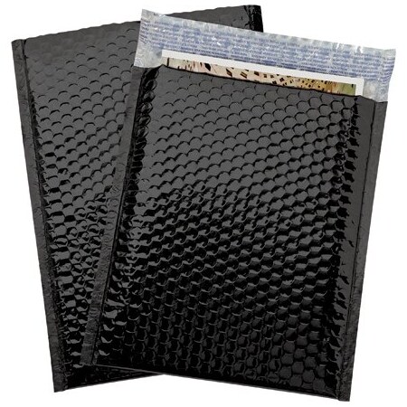 Bsc Preferred 9 x 11-1/2'' Black Glamour Bubble Mailers, 100PK BUY00029011